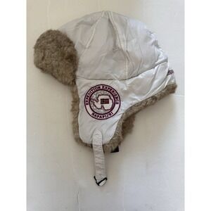 Napapijri Women's Size 3 White Puffer Winter Trapper Hat